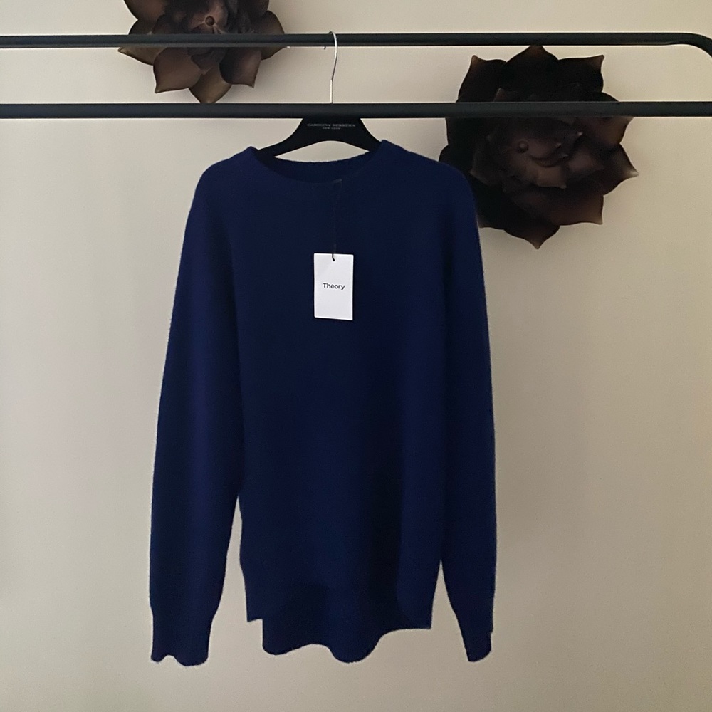 Persian Blue Cashmere Sweater by Theory